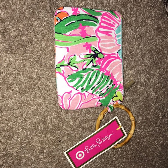 Lilly Pulitzer Handbags - NOSEY POSEY Lilly Pulitzer bamboo handle clutch